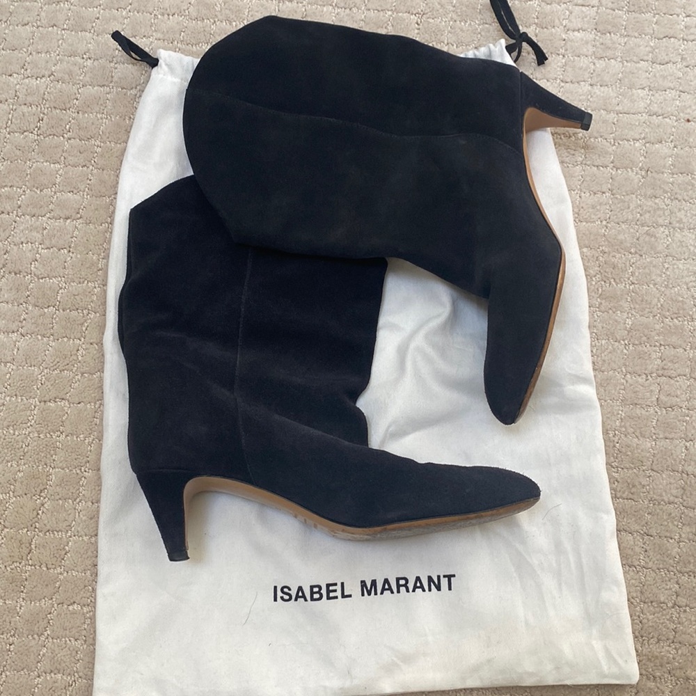 Isabel marant kitten heel suede boot